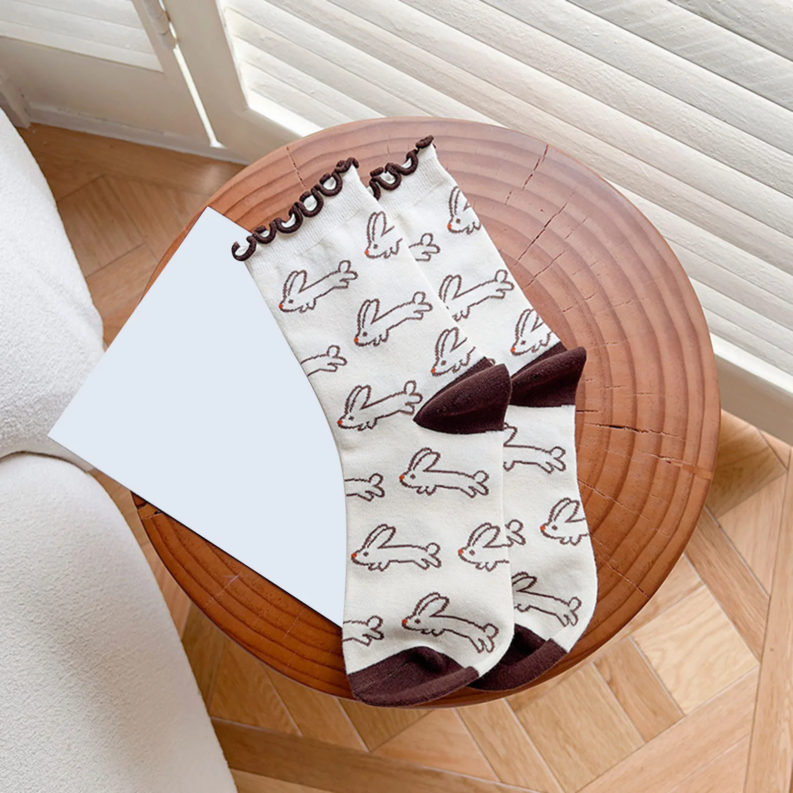 

Ruffle Socks Women Rabbit Cute Frilly Lolita Style Japanese Maiden Thermal Kawaii Cotton Harajuku Princess Crew Socks Calcetines