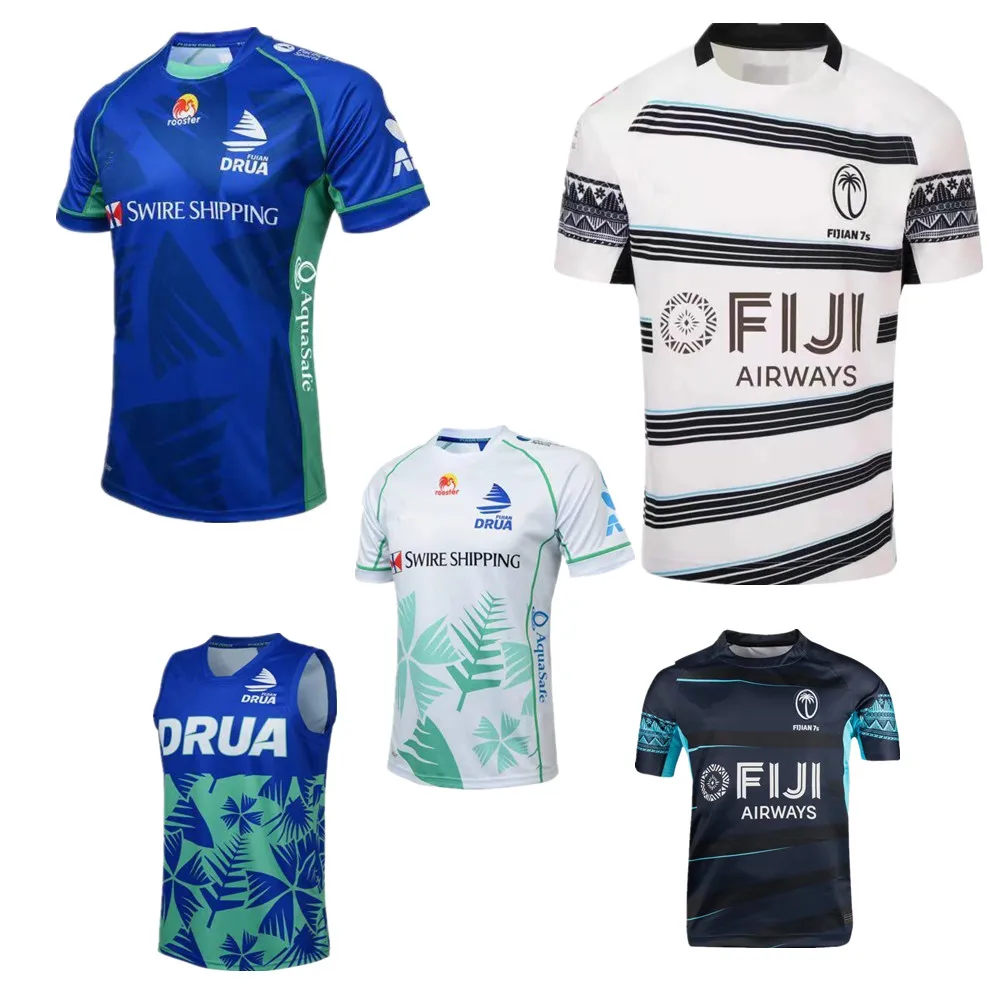 

2023 NEW fiji t-shirt DRUA home away rugby jersey FIJIAN 7S Rugby shirt Alternate Jerseys Custom name and number