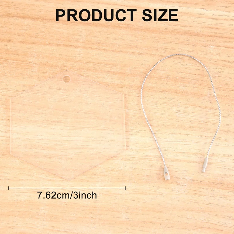 20 шт. 3-дюймовые прозрачные шестигранные акриловые рождественские украшения