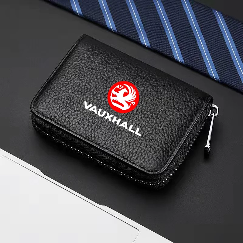 

Credit Card Driver's License Business Card Holder Genuine Leather Wallet For Vauxhall Opel Corsa D Astra G GTC J H Vectra Zafira