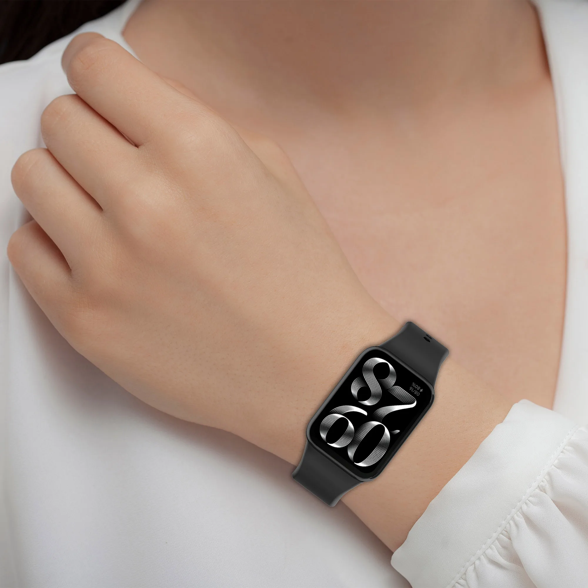 Фото Силиконовый ремешок для xiaomi mi Band 9/8 pro, ремешок, аксессуары для умных часов, официальный браслет Correa, сменный ремешок для часов redmi 4, №4