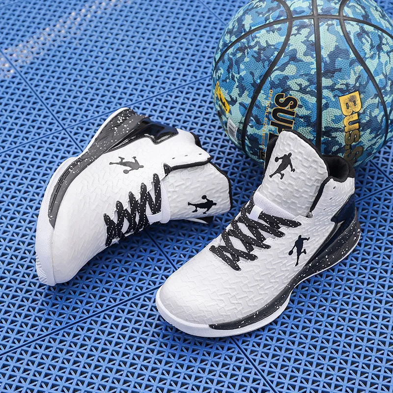 Brand Mens Basketball Shoes Breathable Tennis Shoes Women Sports Shoes Air Cushion Training Ankle Boots Kids Athletic Footwear