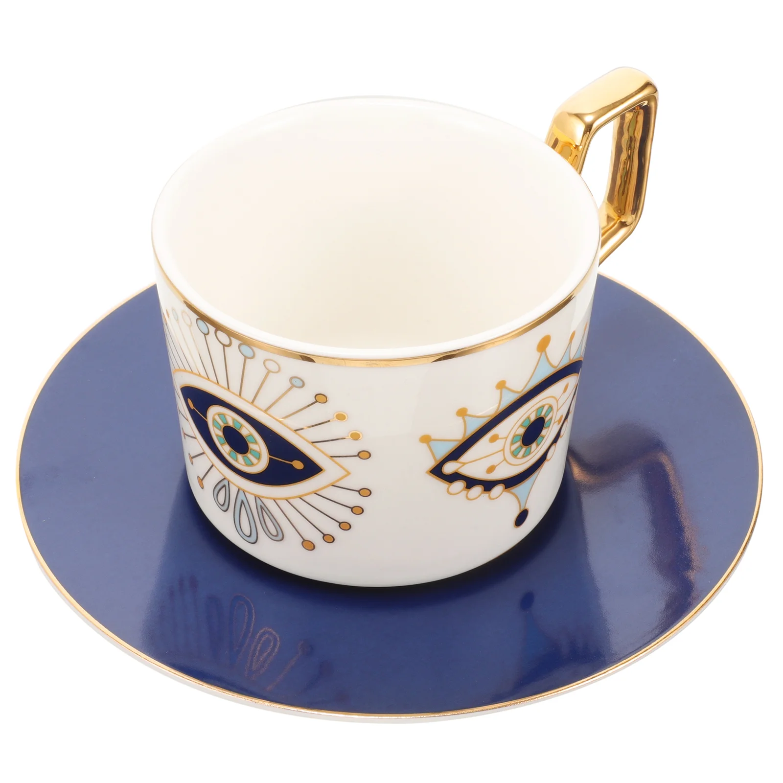 

1 комплект керамических кофейных кружек «сглаза», кофейная чашка с ручкой, керамическая чайная чашка с блюдцем