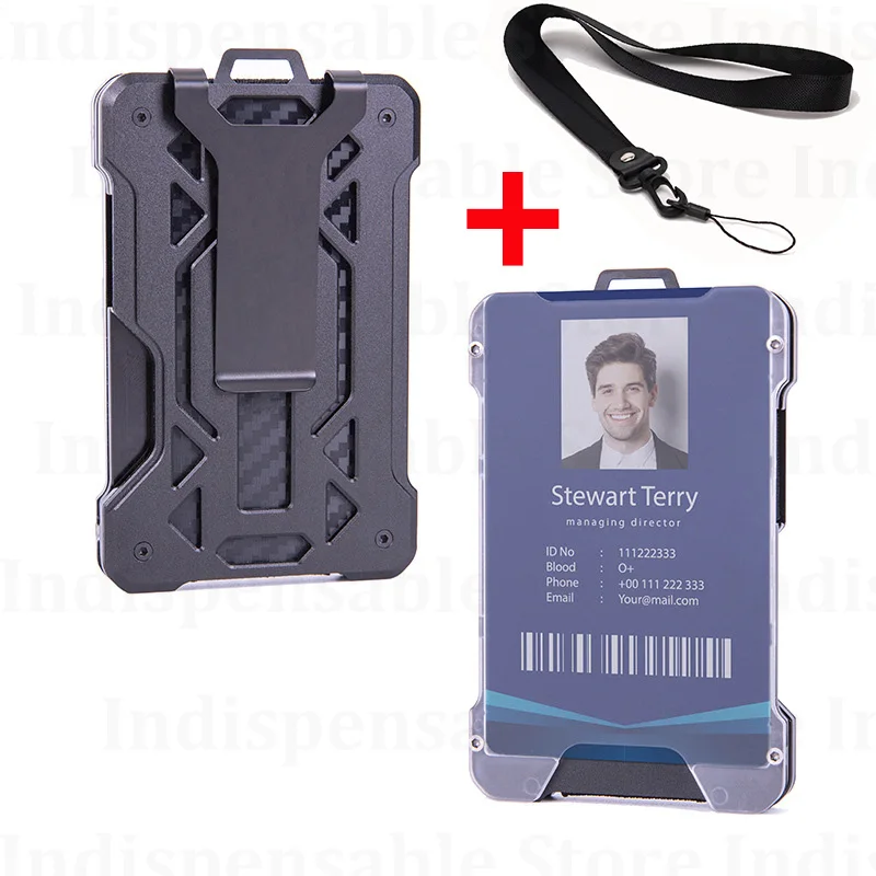 Lanyard Hanging Card Holder Cashback Porte Carte Badge Professionnel Rfid Minimalist Wallet Men Luxury Carteira Masculina Mexico