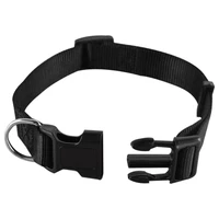 adjustable nylon dog puppy collar with buckle and clip for lead
