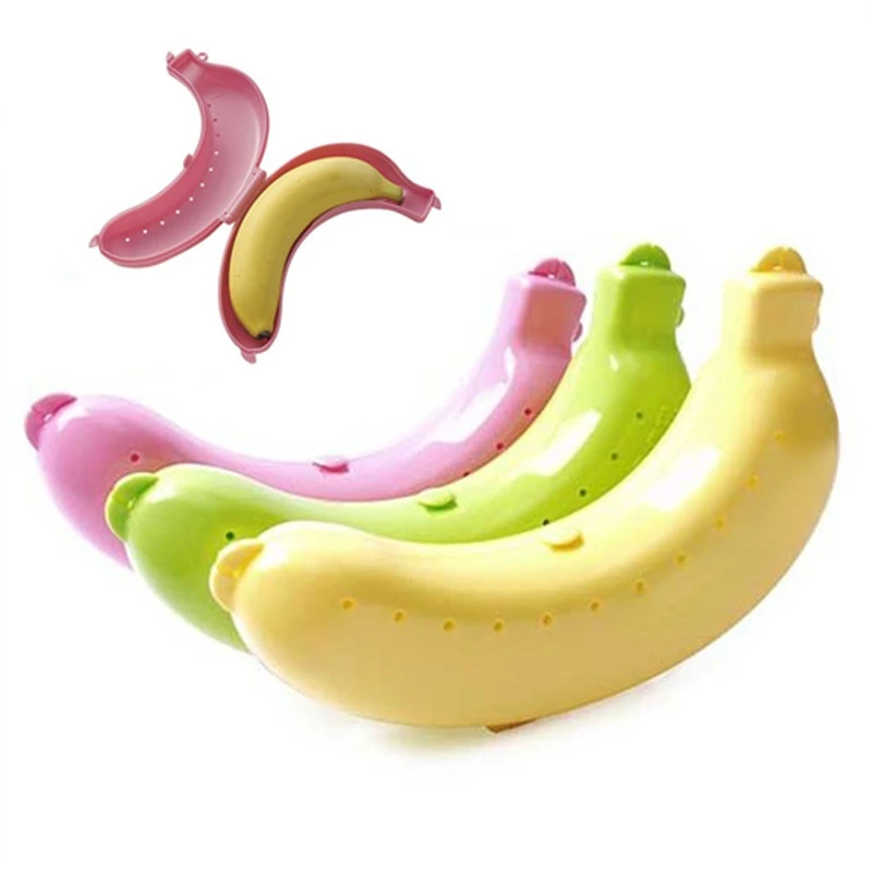 

Most Popular Cute Creative Banana Case Protector Box BPA free Travel Outdoor Lunch Fruit Storage Box