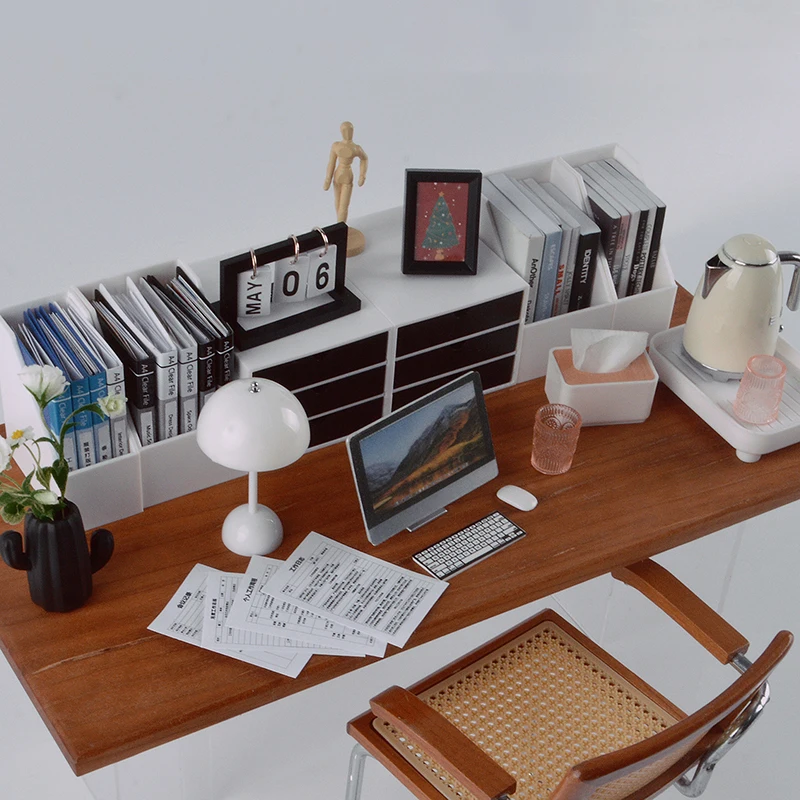 Кукольный домик миниатюрная книжная полка стеллаж для хранения кукольный