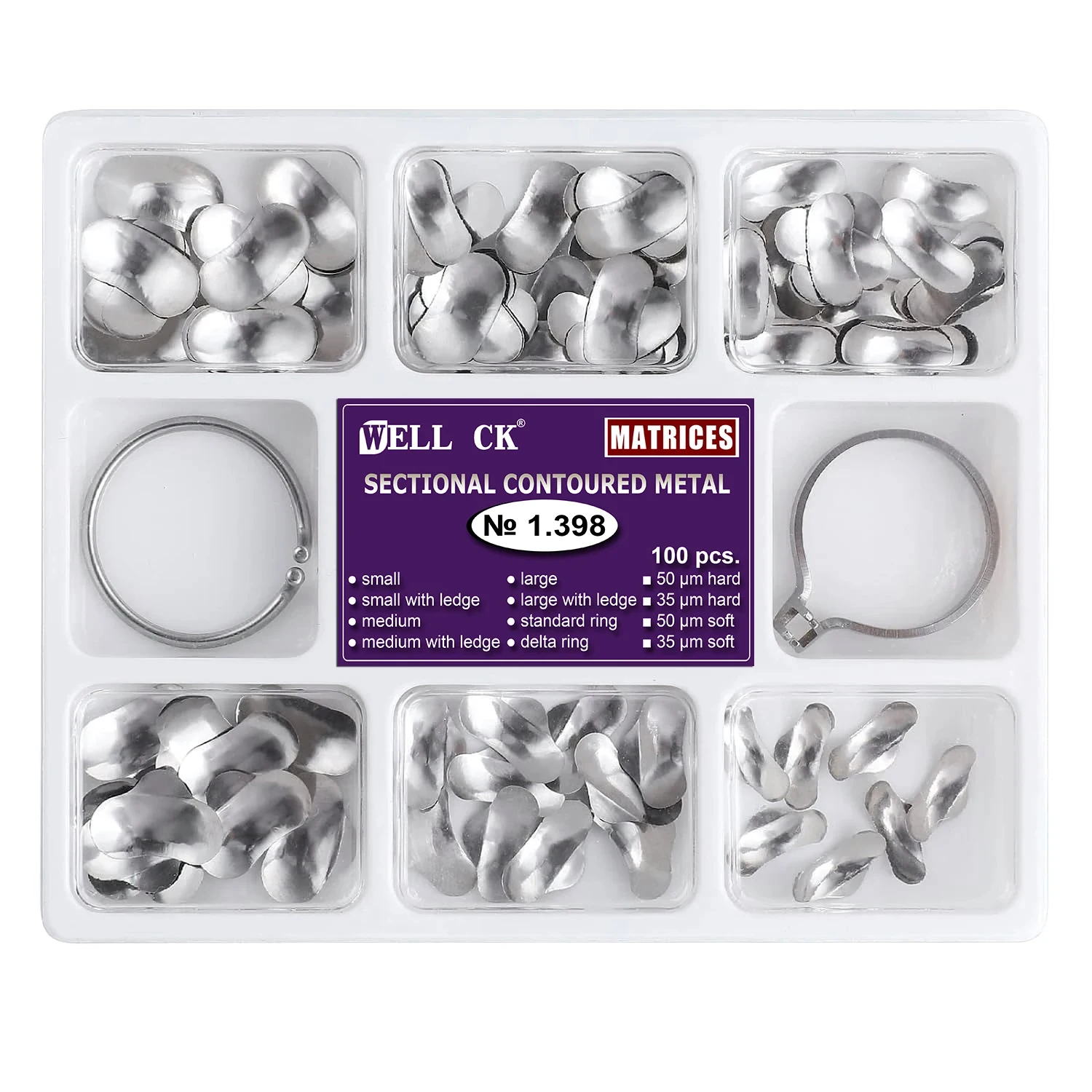 Well CK Стоматологическая матрица Секционные контурные металлические матрицы