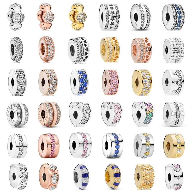 

New Fashionable Charm Original Exquisite Spacer Beads Suitable for the Original Pandora Women's Bracelet Jewelry Accessories Gif