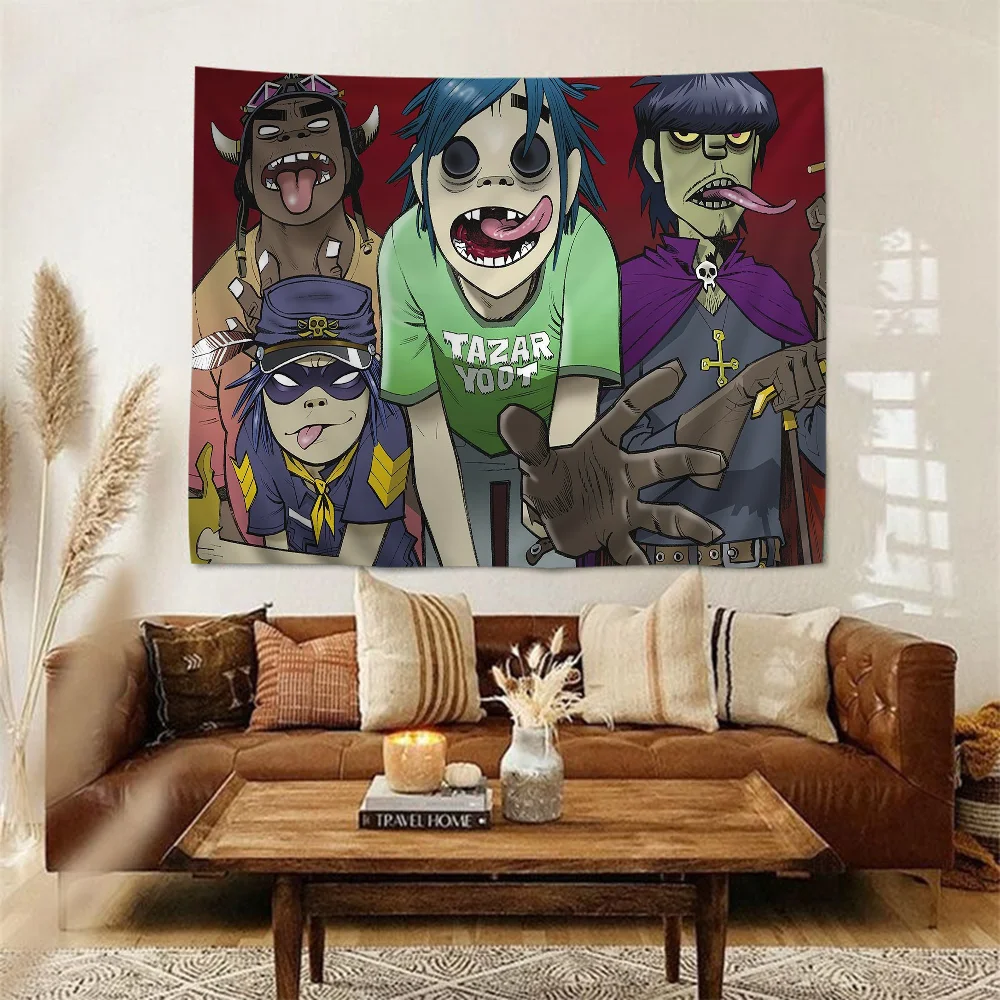 G-gorillazs Tapestry Art Printing Science Fiction Room Home Decor Wall
