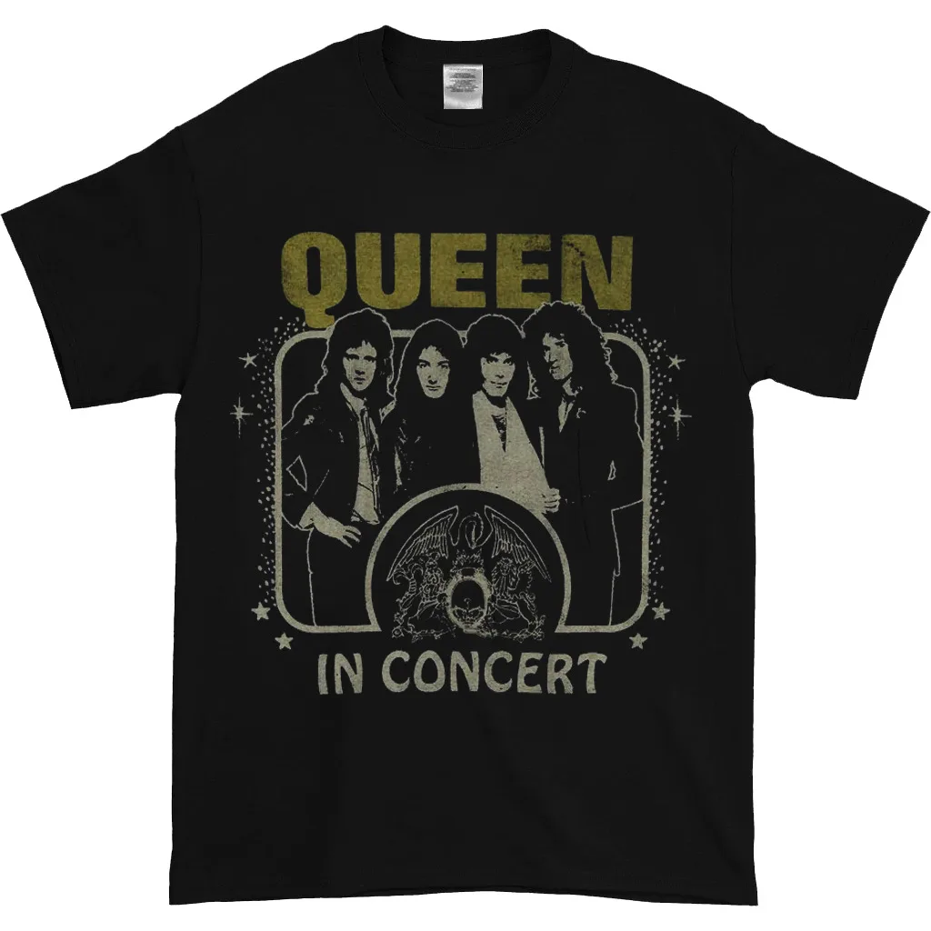 Футболка QUEEN IN концерт полный размер Новая Черная футболка