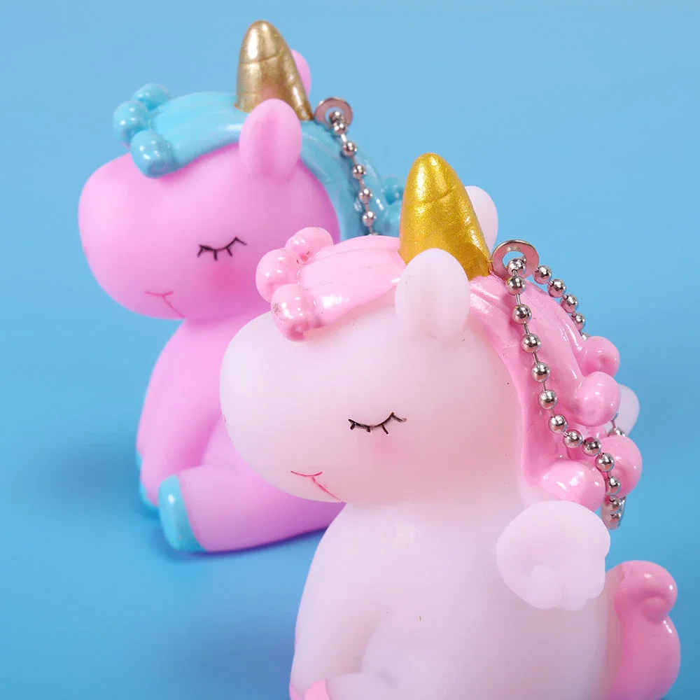

Rainbow Pvc Animal Unicorn Keychain Bag Ornament Phone Car Accessories Key Chain Keyring Bag Decoration
