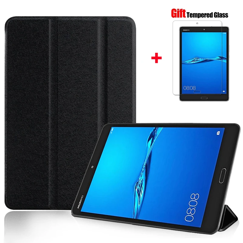 

For Huawei MediaPad M3 M5 Lite 8.0'' 8.4'' 10.1'' M6 10.8'' Frosted Back Cover Shockproof Flip Tablet Protective Case cover film
