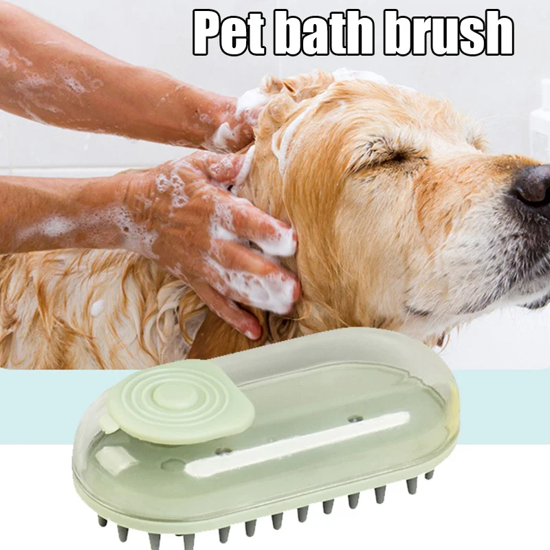 

Animal Hair Brush Massage Brush Dog Bath Brush Pet Hair Remove Cat Comb Dog Cat Brush Scrub Brush Soft Pet Cleaning Supplies DIY