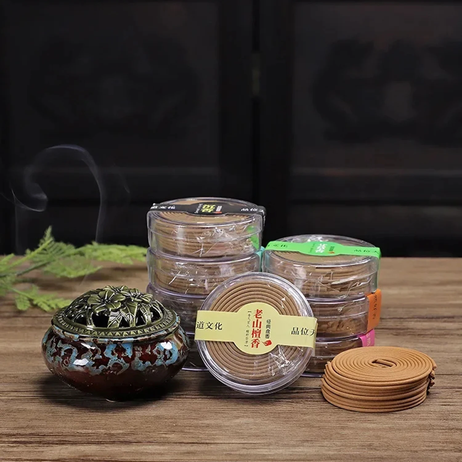 20 шт. спираль из натурального сандалового дерева