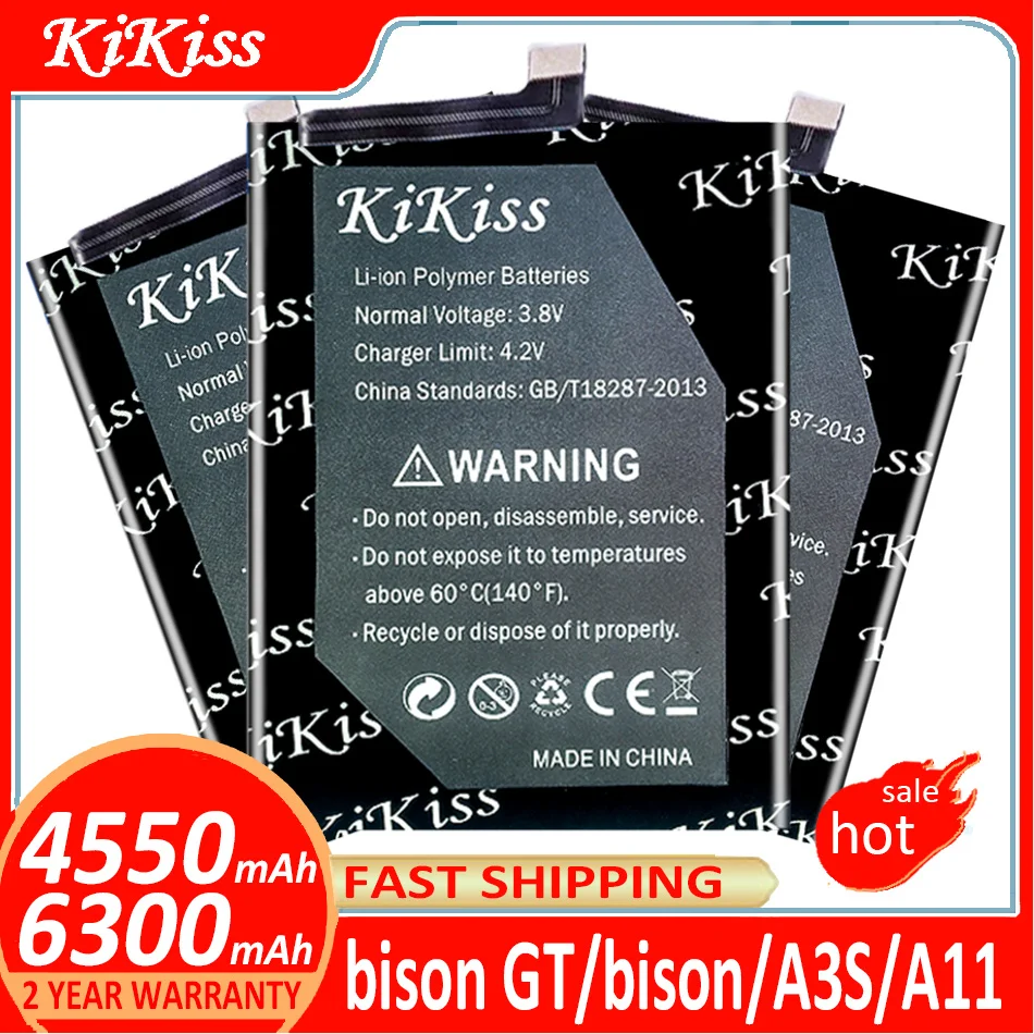 

KiKiss Battery For UMI UMIDIGI BISON GT 6.67/A3S/A11 Batteries Batterij + free tloos