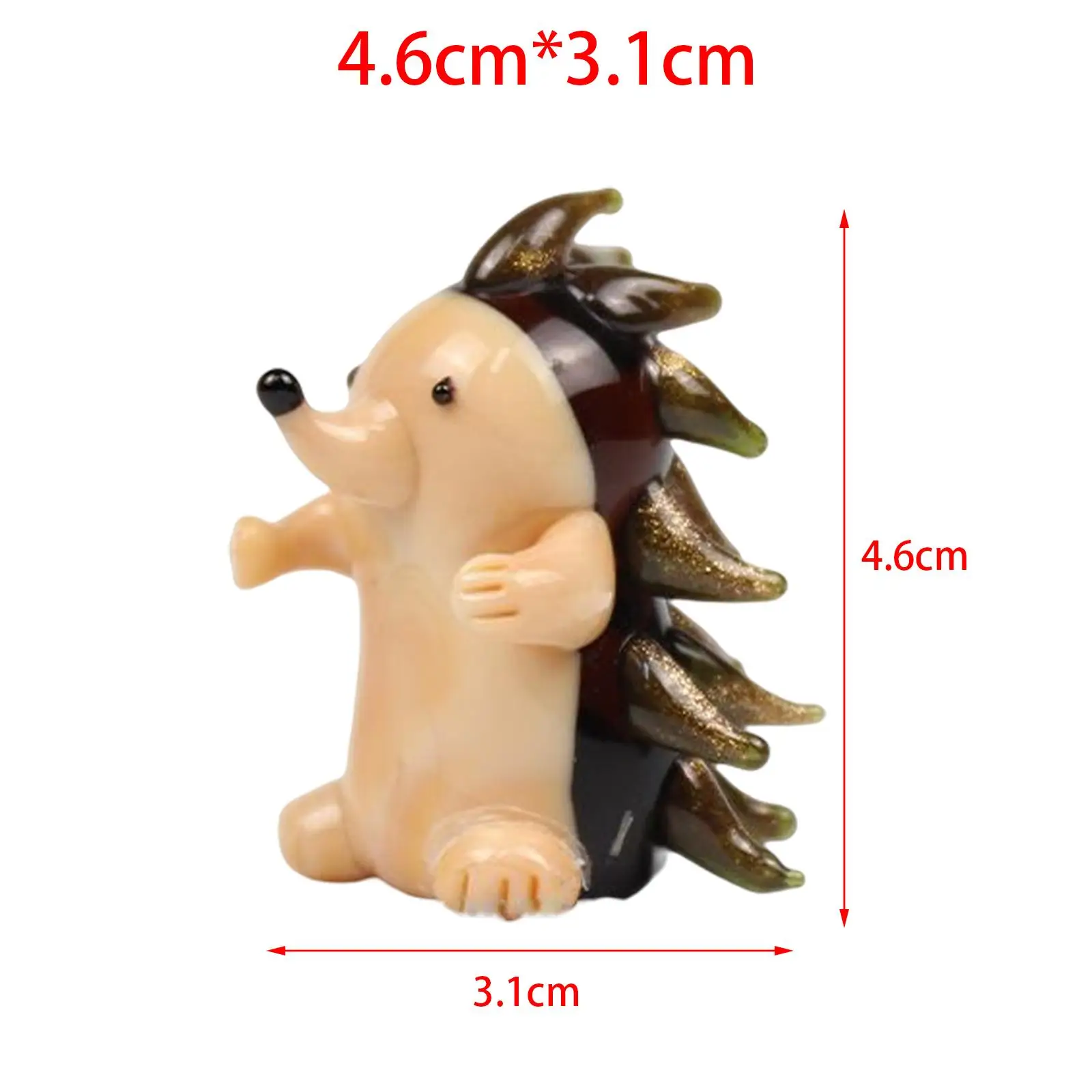 

Cute Hedgehog Statue Glass Blown Handmade Animal Figurines Sculpture Landscape for Yard Outdoor Indoor Lawn Garden Planter Pot