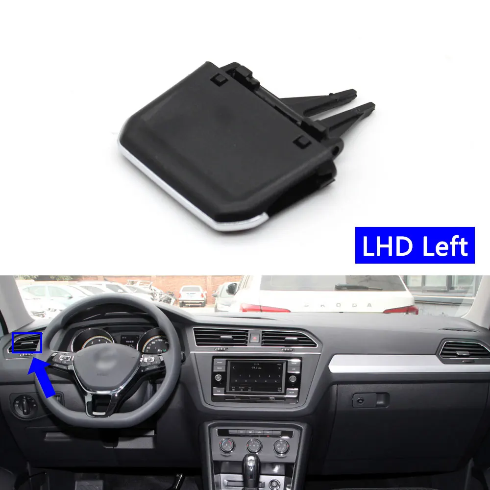 

Для VW Volkswagen Tiguan 2017-2022 автомобильный передний кондиционер, вентиляционное отверстие переменного тока, решетка, зажим, слайдер, весло, ремонтный комплект