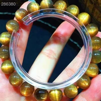 natural gold orange moonstone sunstone beads women bracelet 9 9mm stretch light crystal clear round beads aaaaaa