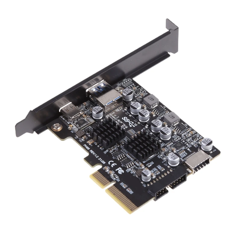

PCI for Express 4X Riser Card PCI-E 4X to USB 3.2 Gen 2 Type C front 19P/20P Ada Drop Shipping