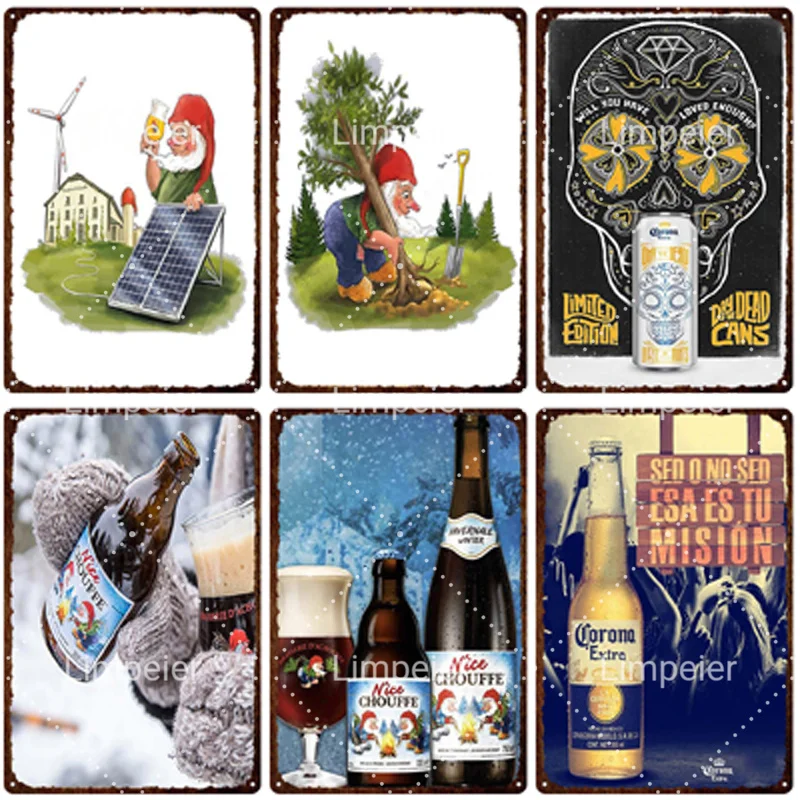 Металлический постер в стиле ретро с изображением алкоголя шампанского |