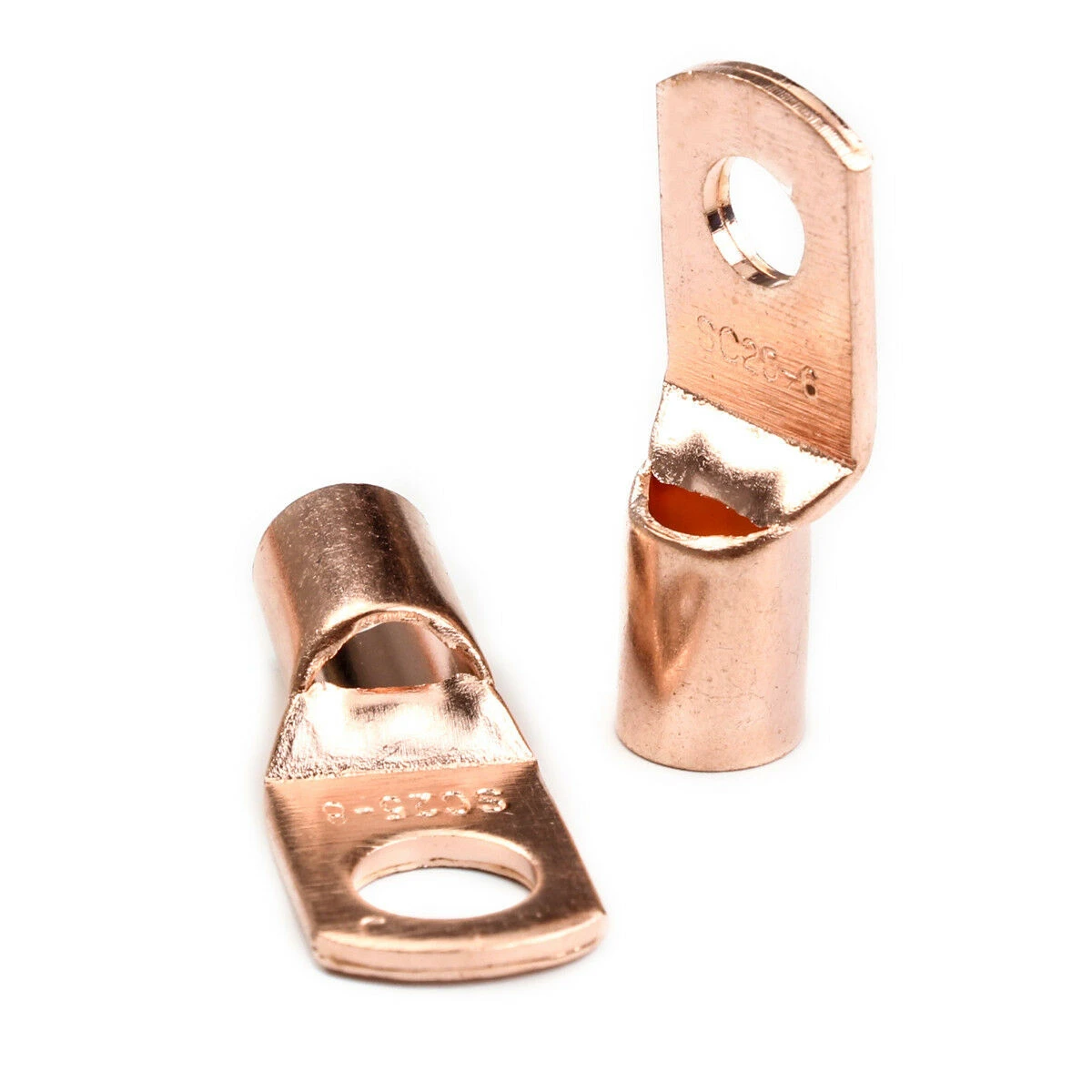 10/25/50/100pcs Copper Lug Ring Wire Connector Bare Cable Electric Crimp Terminal SC6-6 SC6-8 SC10-6 SC10-8 SC16-6 SC16-8 SC25-6 |