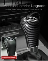 carbon fiber car gear shift knob cover case sticker interior trim for mercedes benz w204 w212 a g e c cls class auto accessories