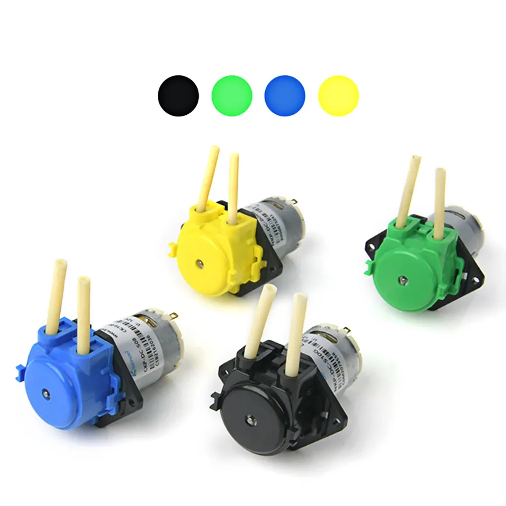 4 в упаковке Kamoer NKP Микроперистальтический насос 12 В/24 В Двигатель постоянного тока с низким расходом дозирующего насоса синего цвета, трубкой силикона/BPT