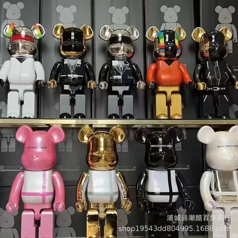 

Violent Bear Collection Punk Bearbrick 1000 70cm Original Ornament Model Statue Decoration Bears Trendy Ornaments Birthday Gift