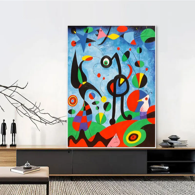 

Joan Miro Surrealism Painting Art Canvas Poster Modern Abstract Famous Painting Prints Living Room Home Decoration Wall Pictures