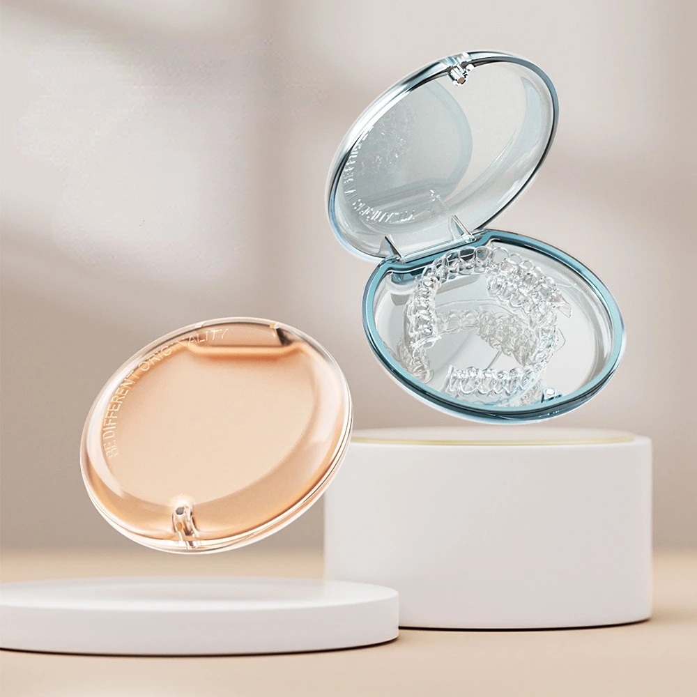 

2022 новейшая Магнитная коробка для хранения зубных скоб, контейнер для ортодонтических зубных протезов, коробка для защиты полости рта