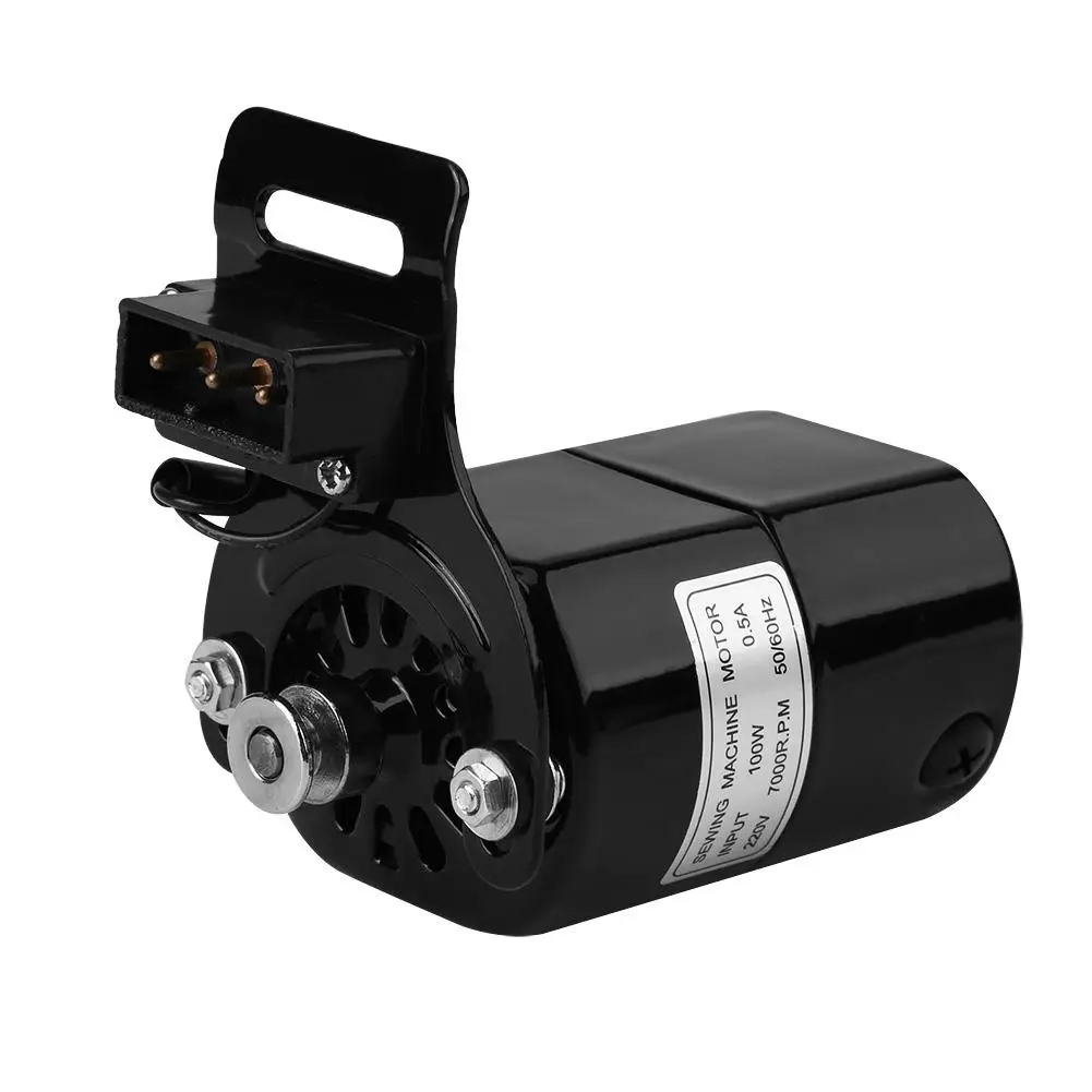 

220V 100W Sewing Machine Motor 6000 RPM K-bracket 0.5 AMP Home Sewing Machine parts AC Motor Eu Plug
