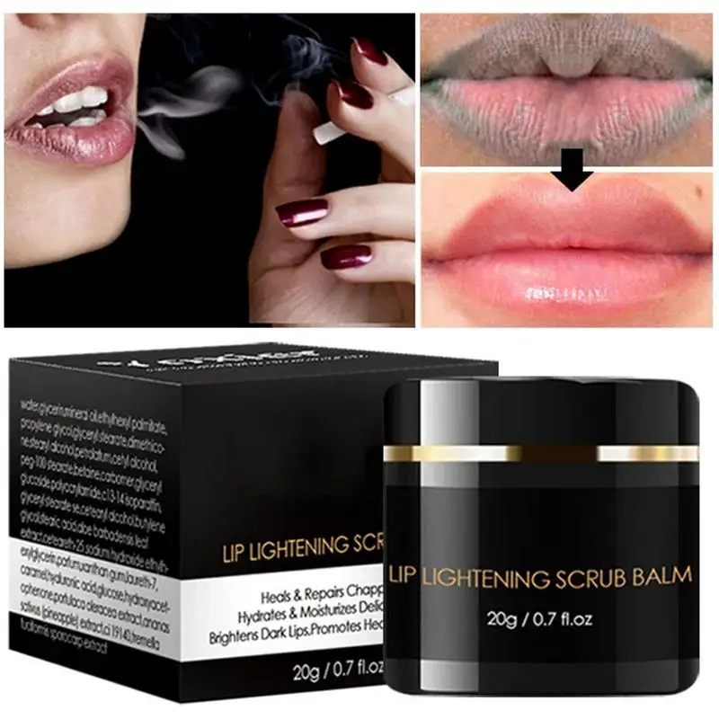 

Efficient Lip Lightening Scrub Balm Remove Dull Lips Moisturizing Anti-Aging Anti-Cracking Hyaluronic Acid Brighten Black Lip