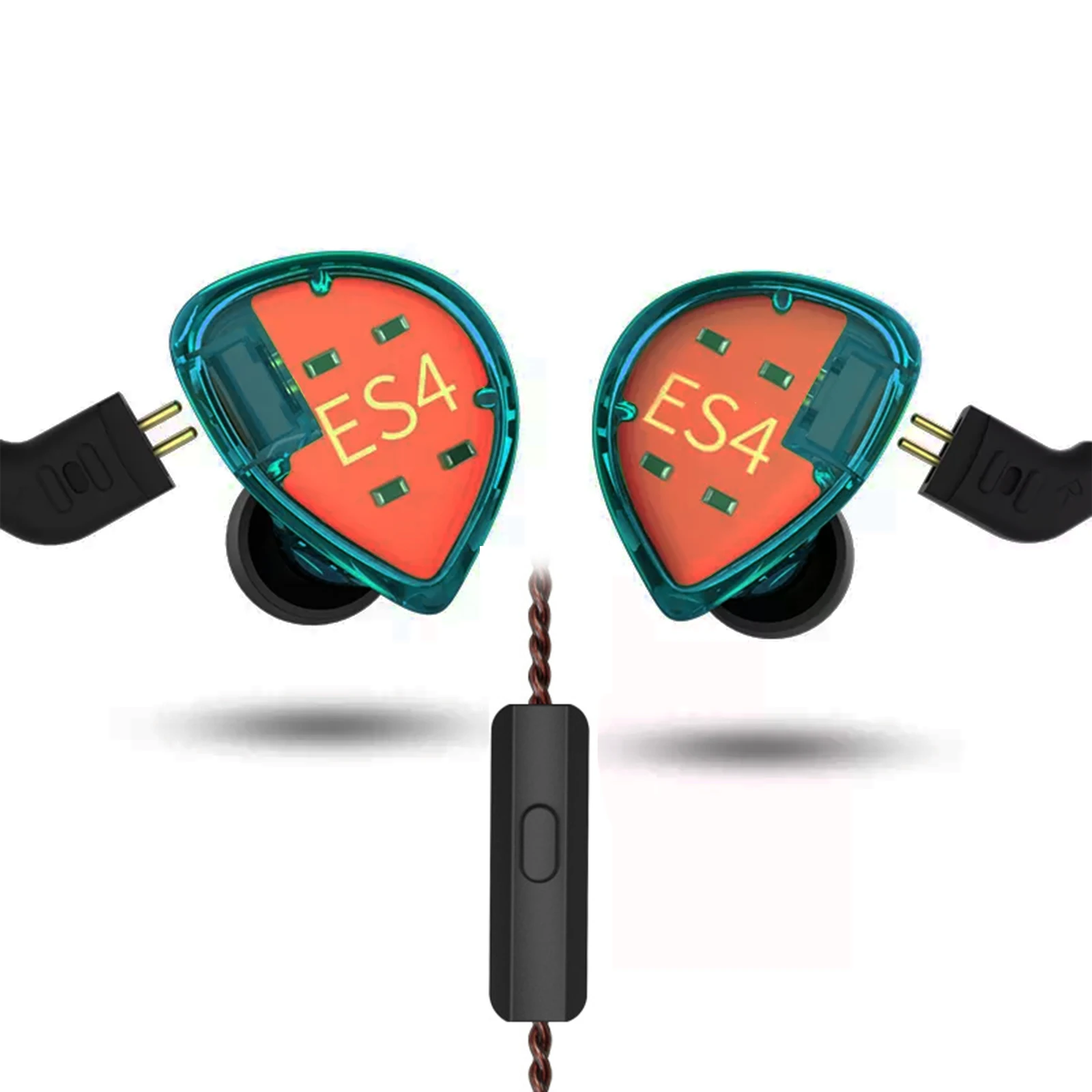 

1BA+1DD Hybrid KZ ES4 20-40000Hz In Ear Headphones High Resolution Noise Cancelling Earbuds IEM With Micphone