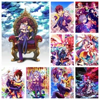 classic anime no game no life diamond rhinestones painting japanese cartoon cross stitch embroidery pictures mosaic home decor