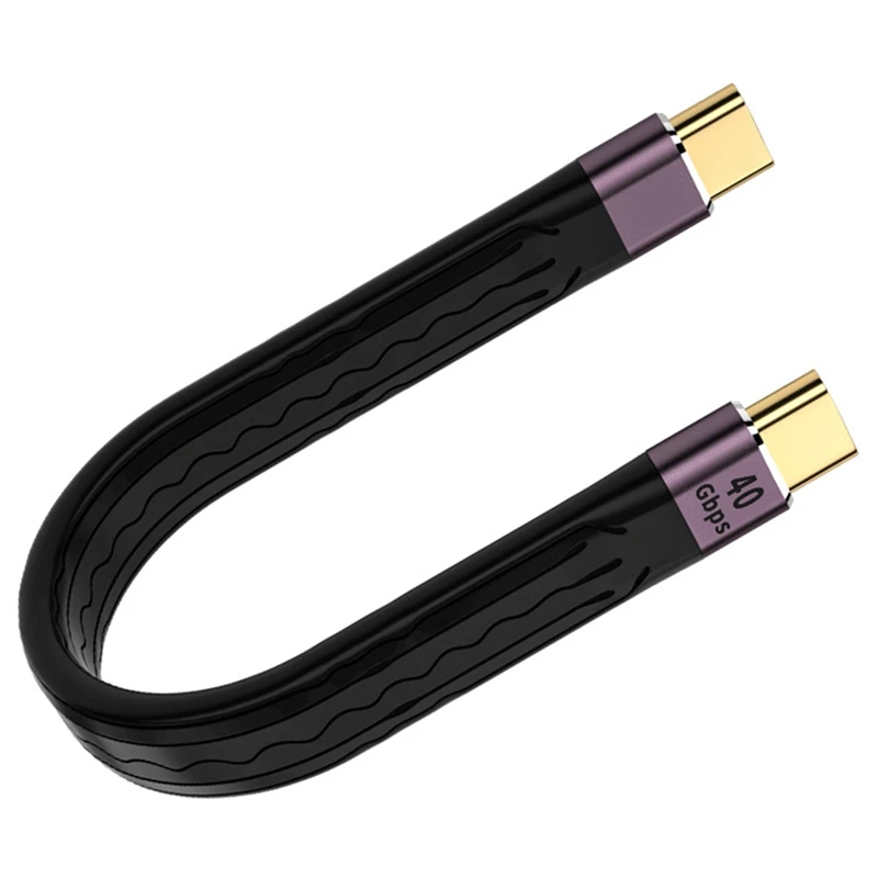 

USB4.0 Flexible Transmission Line, USB-C Male To USB-C Male Adapter, Support 100W Fast Charging, MAX 40Gbps(13Cm)