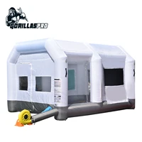 GORILLASPRO 13x10x8Ft Durable Portable Inflatable Spray Painting Booth Professional Inflatable Spray Booth Tent With 750W Blower