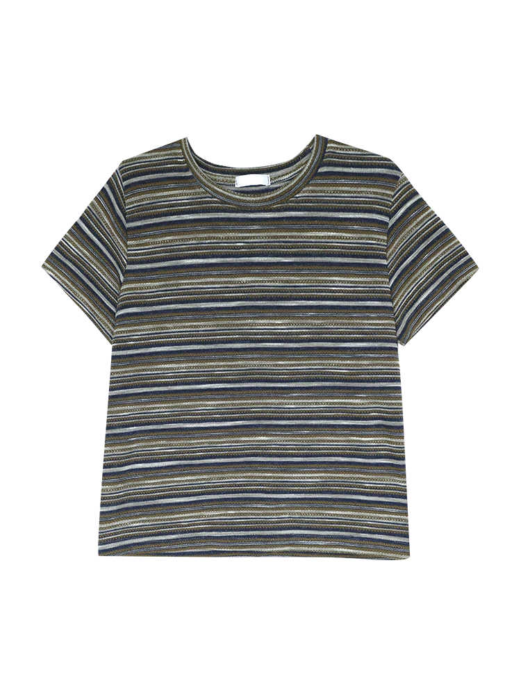 Женская утепленная футболка с коротким рукавом круглым вырезом