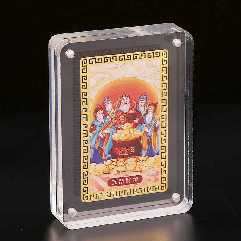 Китайский фэн-шуй Бог богатства Будда Амулеты Карта для бизнеса Fortuna Сокровище