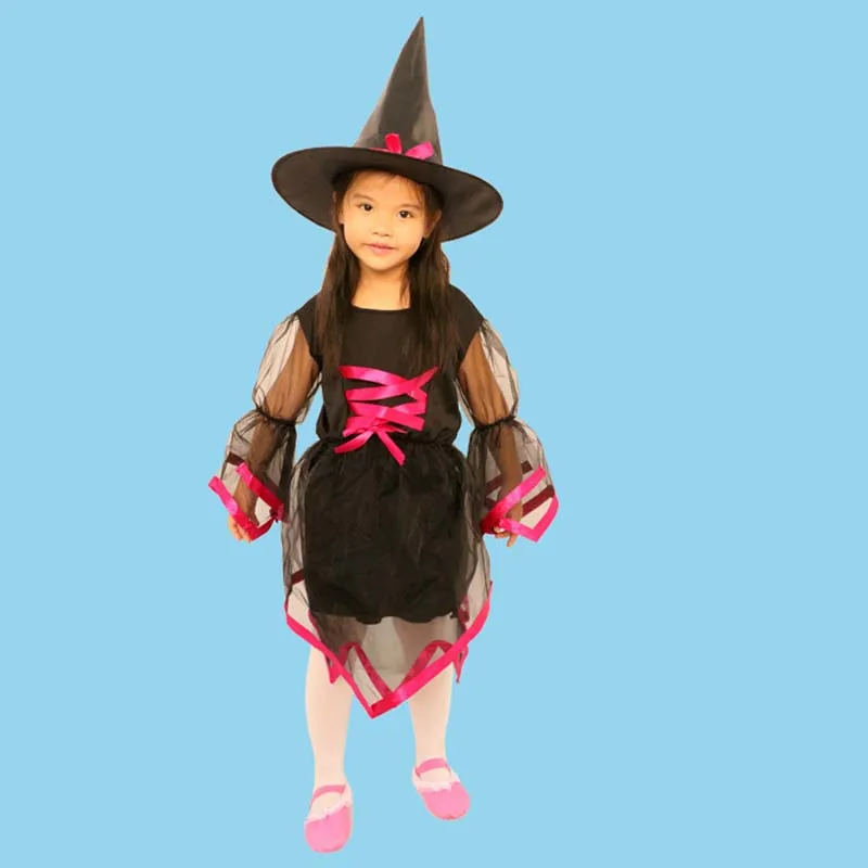 Kids Girls Witch Cosplay Costume For Children Stage Performance Costumes Party Fancy Dress Purim Halloween Masquerade | Тематическая