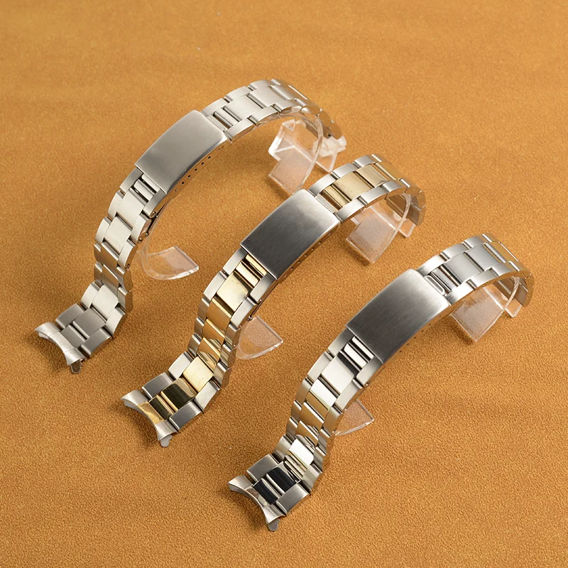 13mm 17mm  19mm 20mm Silver Stainless Steel Bracelet For Rolex Oyster DateJust Precision Day-Date