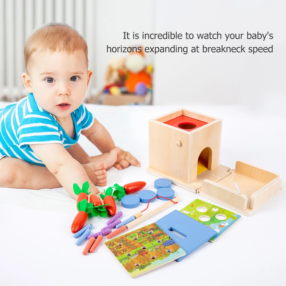 

Деревянная Когнитивная развивающая игрушка, многофункциональные игрушки Монтессори для раннего развития, пазл, игра-палочка, игрушка для д...