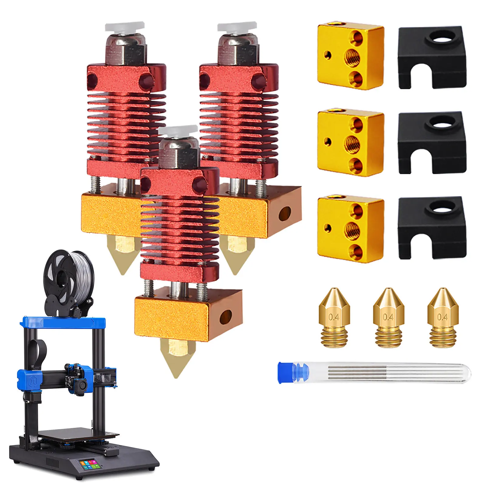 

CrealityUpgrade 3D Printer Parts 24V 40W MK8 Extruder Aluminum Alloy Block Bowden Extruder ForCreality 3D Ender3 CR10 CR10s