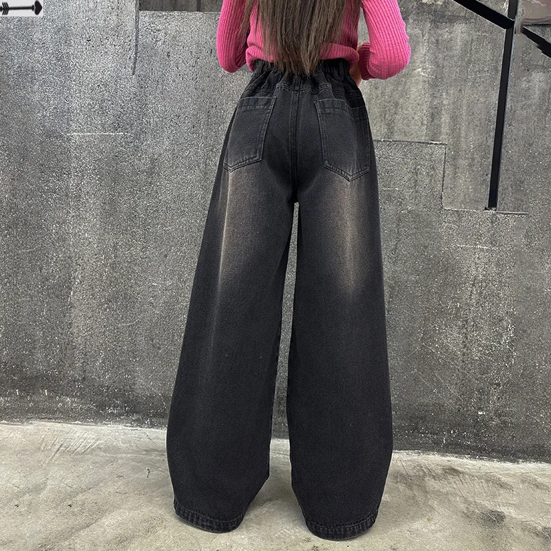 Демисезонные рваные джинсы для девочек новые модели подростков свободные прямые