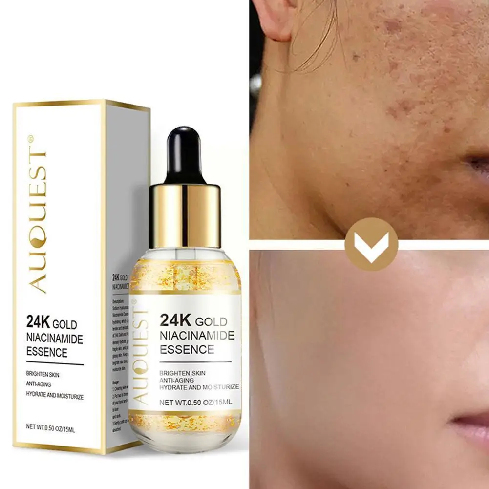 

24K Gold Hyaluronic Acid Nicotinamide Face Serum Hyaluronic Care Health Skin Aging Beauty Acid Whitening Moisturizing Anti K6B7