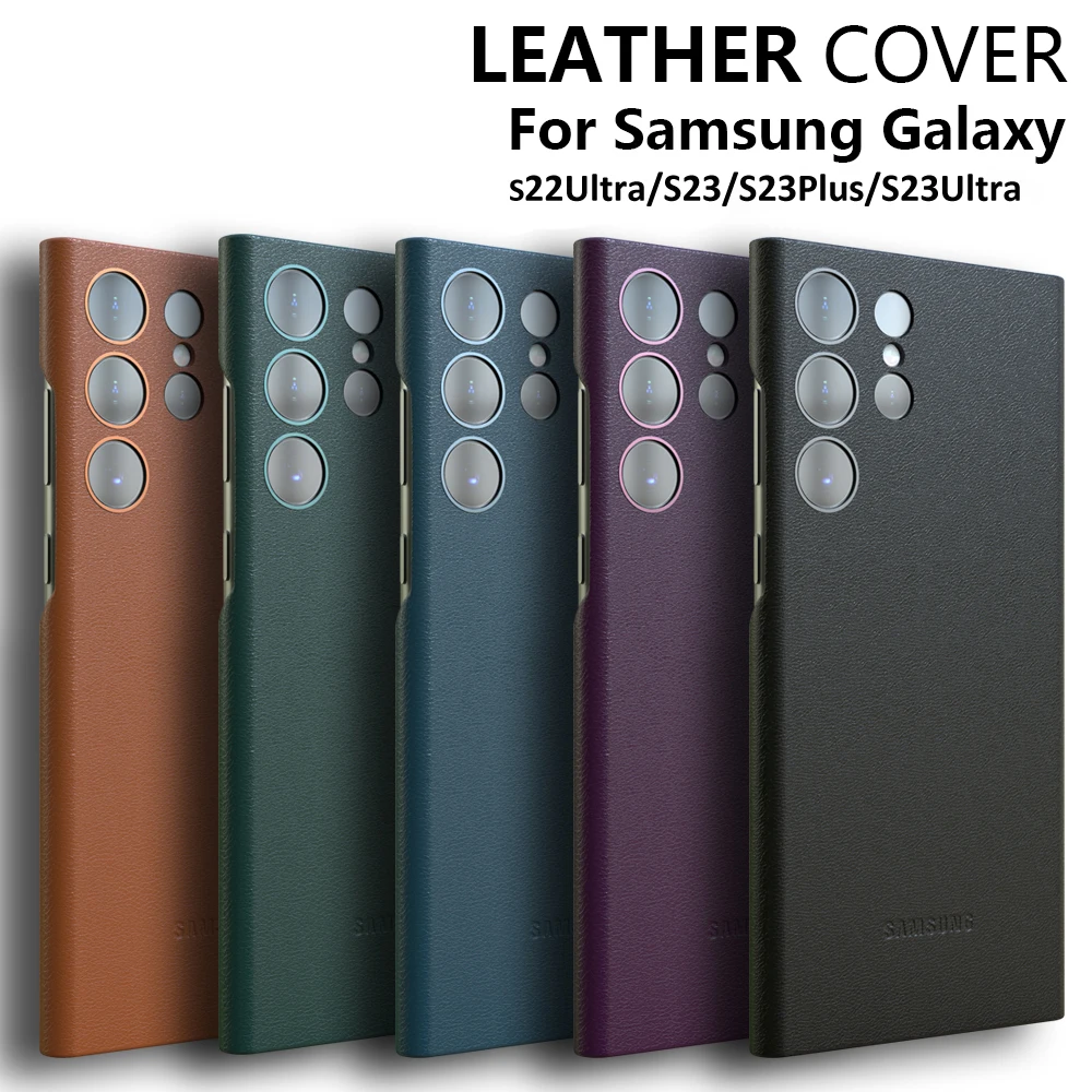 

For Samsung Galaxy S23 Ultra S23 Plus S23 Case High Quality Leather Cover S22Ultra Premium Full Protect Protector Shell