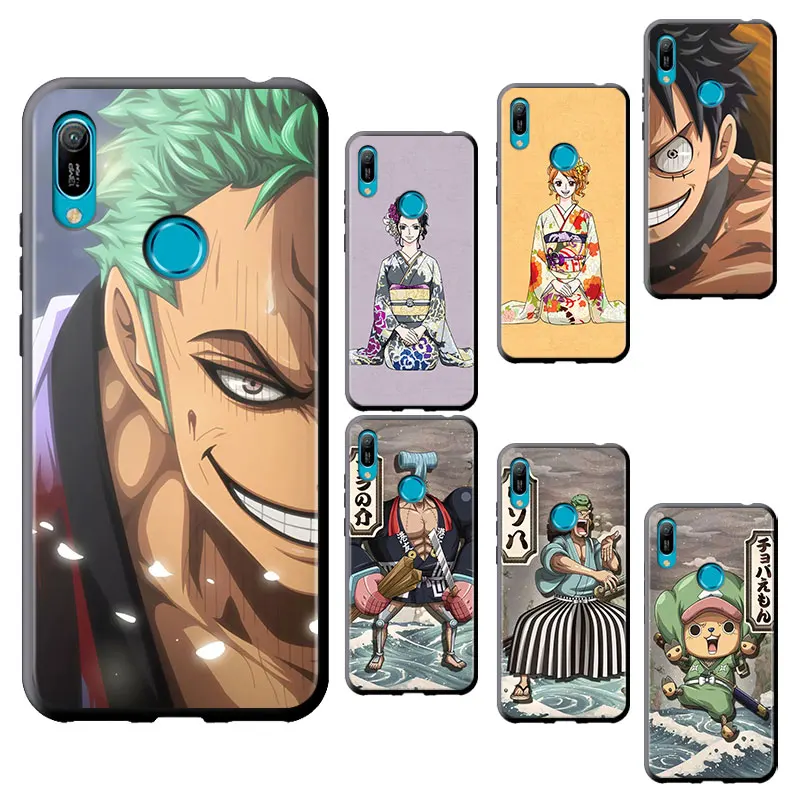 

One Piece Anime Art For Huawei Y5P Y5 Y6S Y6P Y6 Y7A Y7P Y7 Y8S Y8P Y9S Y9 2018 Prime PRO 2019 2020 Black luxury Soft Phone Case