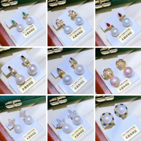 

Серьги-подвески с искусственным жемчугом, 10-11 мм