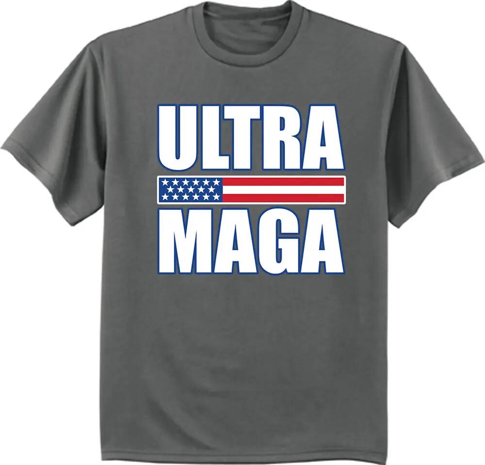 

Мужская футболка Ultra Maga Трамп 2024, графическая футболка с американским флагом