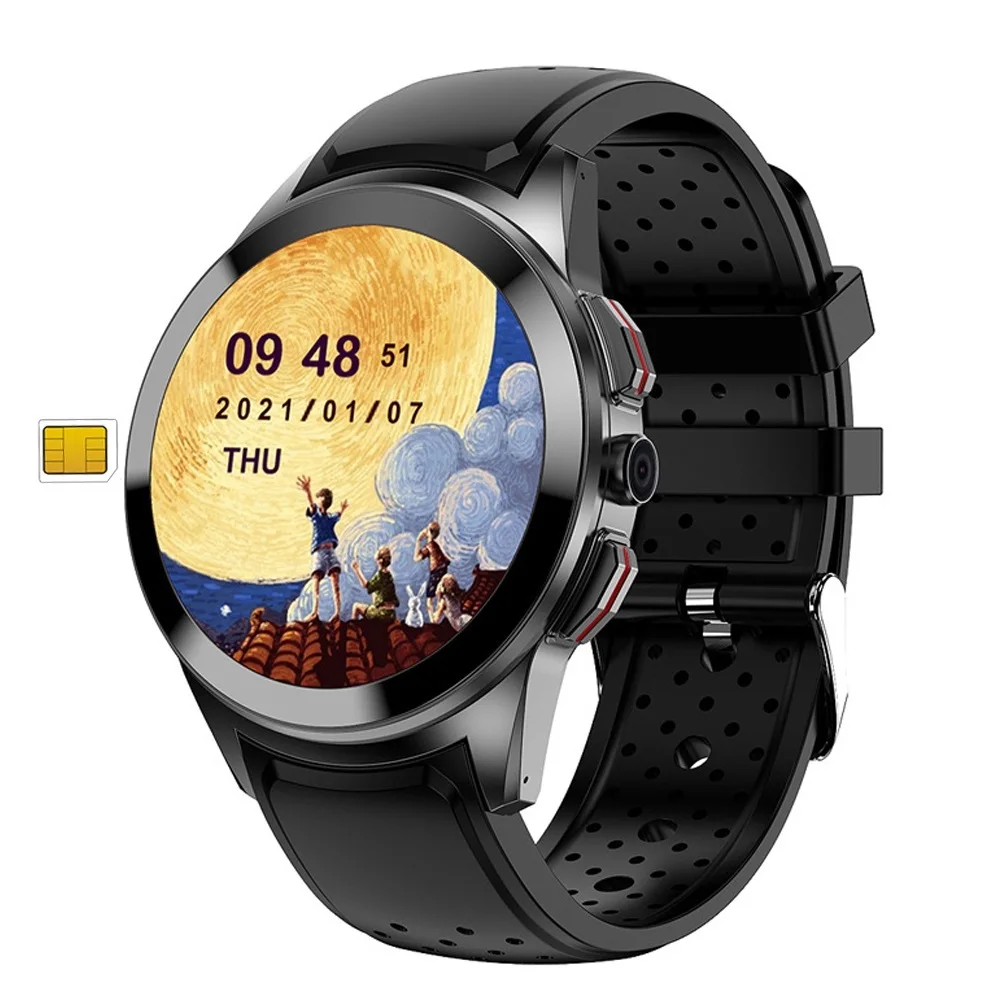 

Smart Watch 4G 1GB+16GB 1.39" Watch 8MP Camera SIM Card Phone Call WiFi GPS Smartwatch Connect Android IOS Android 9.1